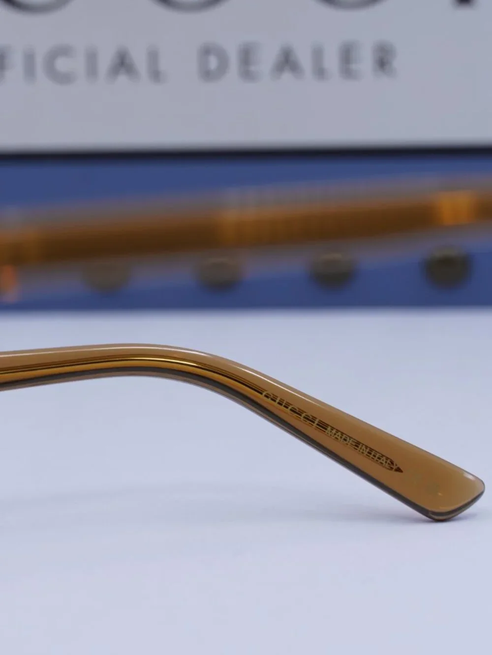 Gucci GG1446O 004 Rectangle Eyeglasses - Transparent Brown 56mm